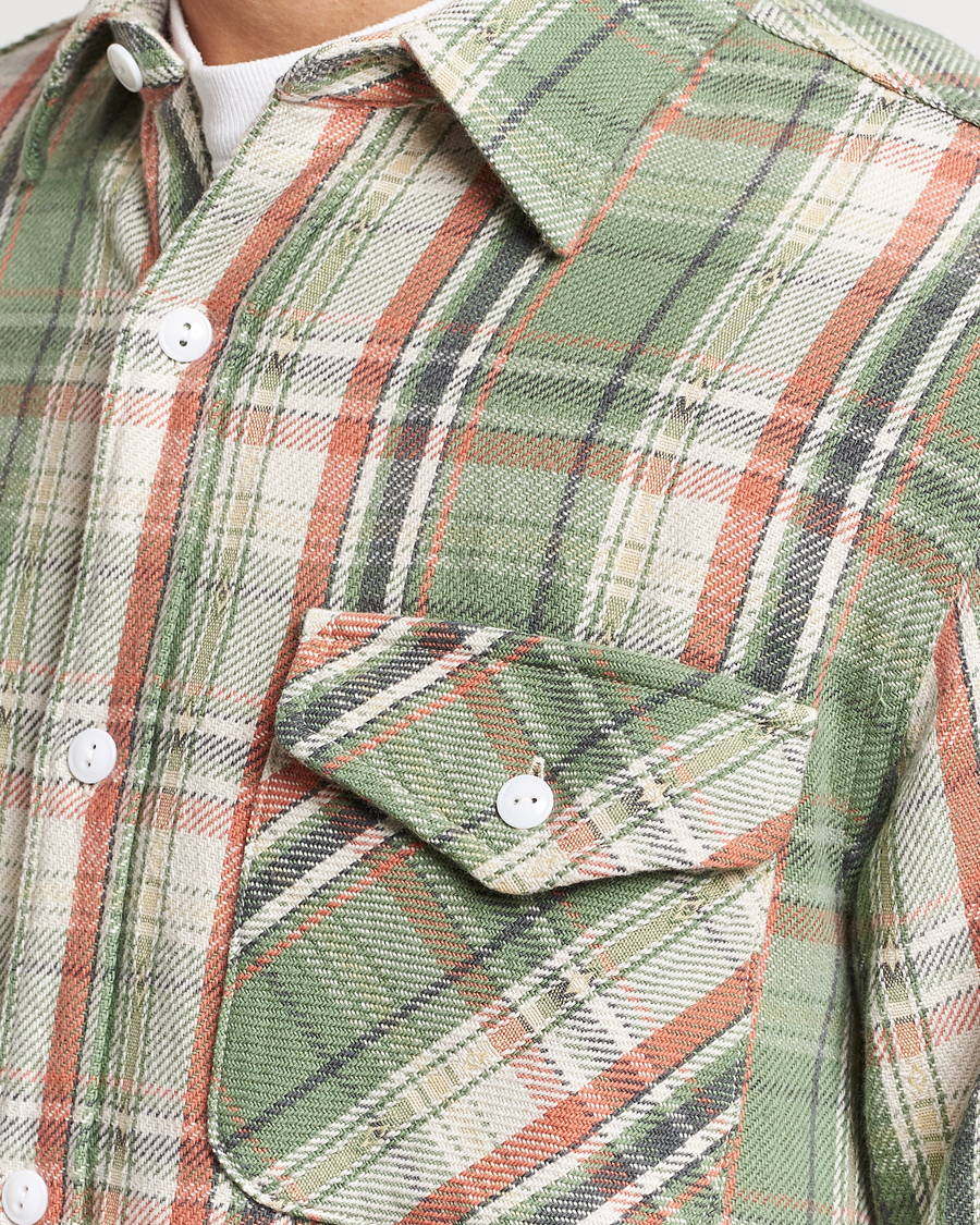 Herr | Skjortor | BEAMS PLUS | Dobby Guide Overshirt Pale Green
