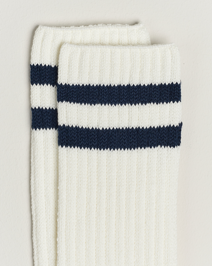 Herr | Kläder | BEAMS PLUS | Schoolboy Socks White/Navy