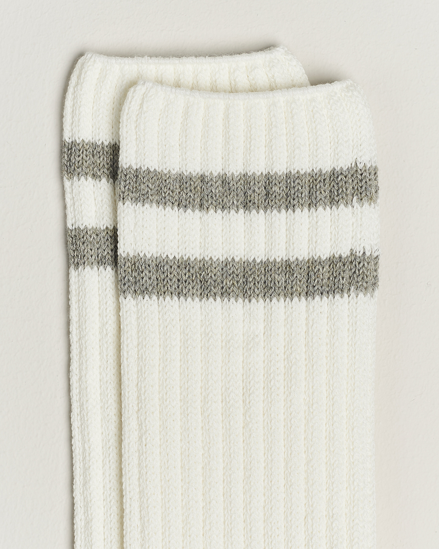 Herr | Preppy Authentic | BEAMS PLUS | Schoolboy Socks White/Grey