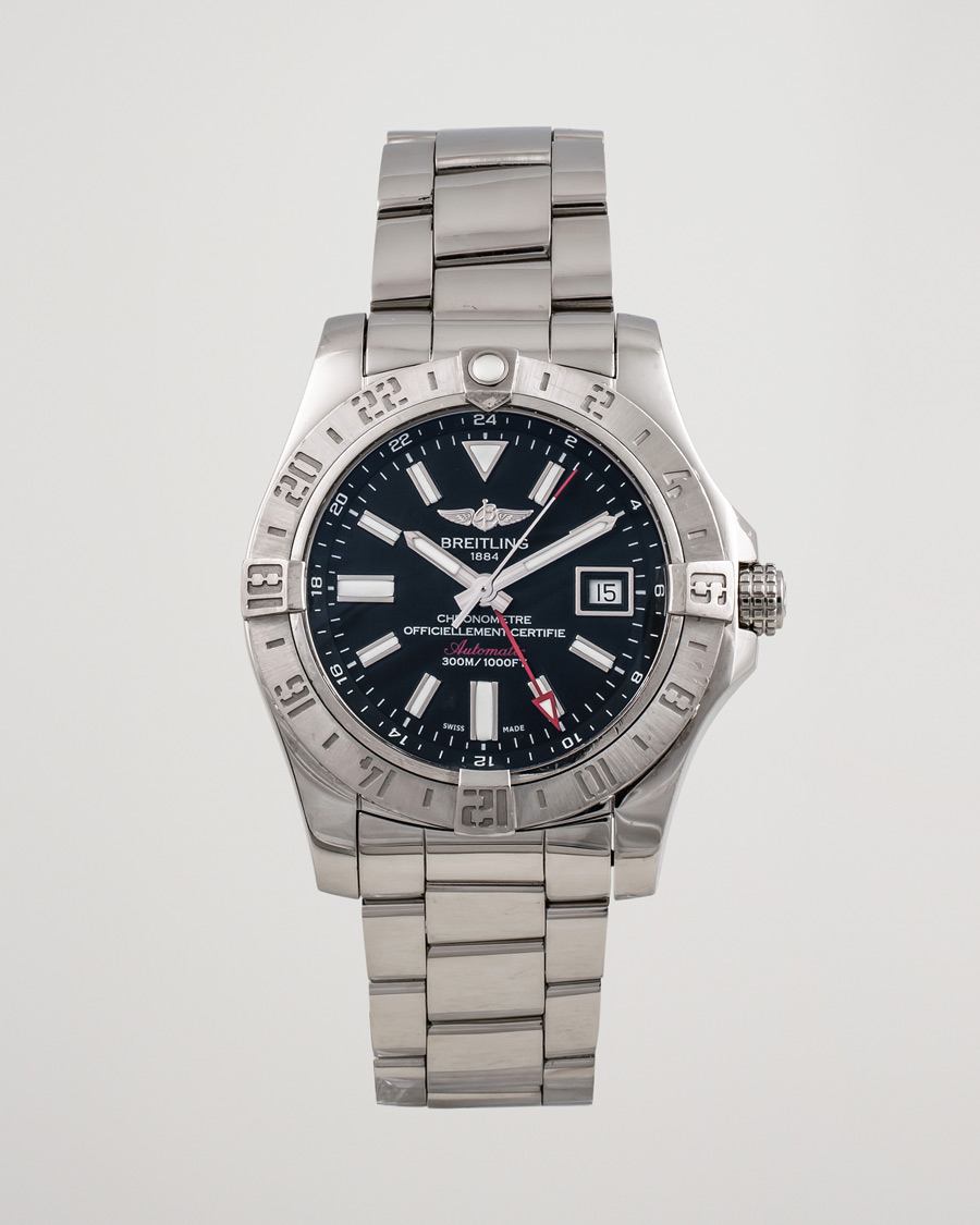 Herr | Breitling Pre-Owned Avenger II GMT A3239011 Steel Black | Breitling Pre-Owned | Avenger II GMT A3239011 Steel Black