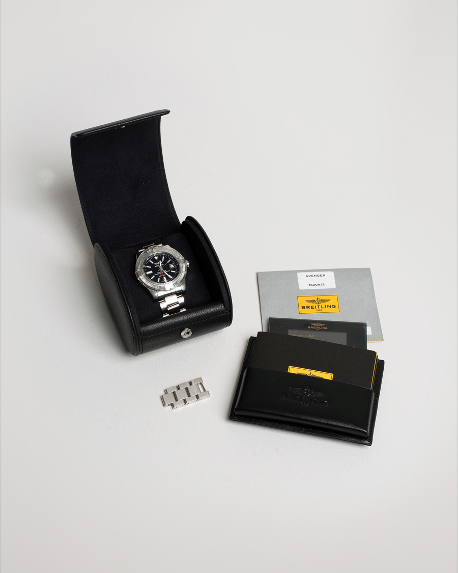 Herr | Breitling Pre-Owned Avenger II GMT A3239011 Steel Black | Breitling Pre-Owned | Avenger II GMT A3239011 Steel Black