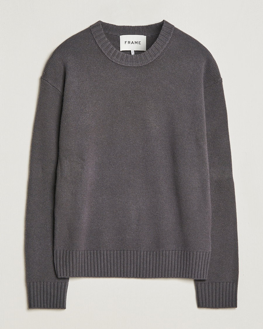 Herr | Tröjor | FRAME | Cashmere Sweater Charcoal Grey