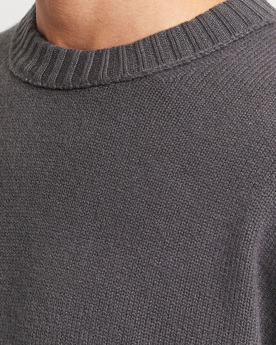 Herr | Tröjor | FRAME | Cashmere Sweater Charcoal Grey