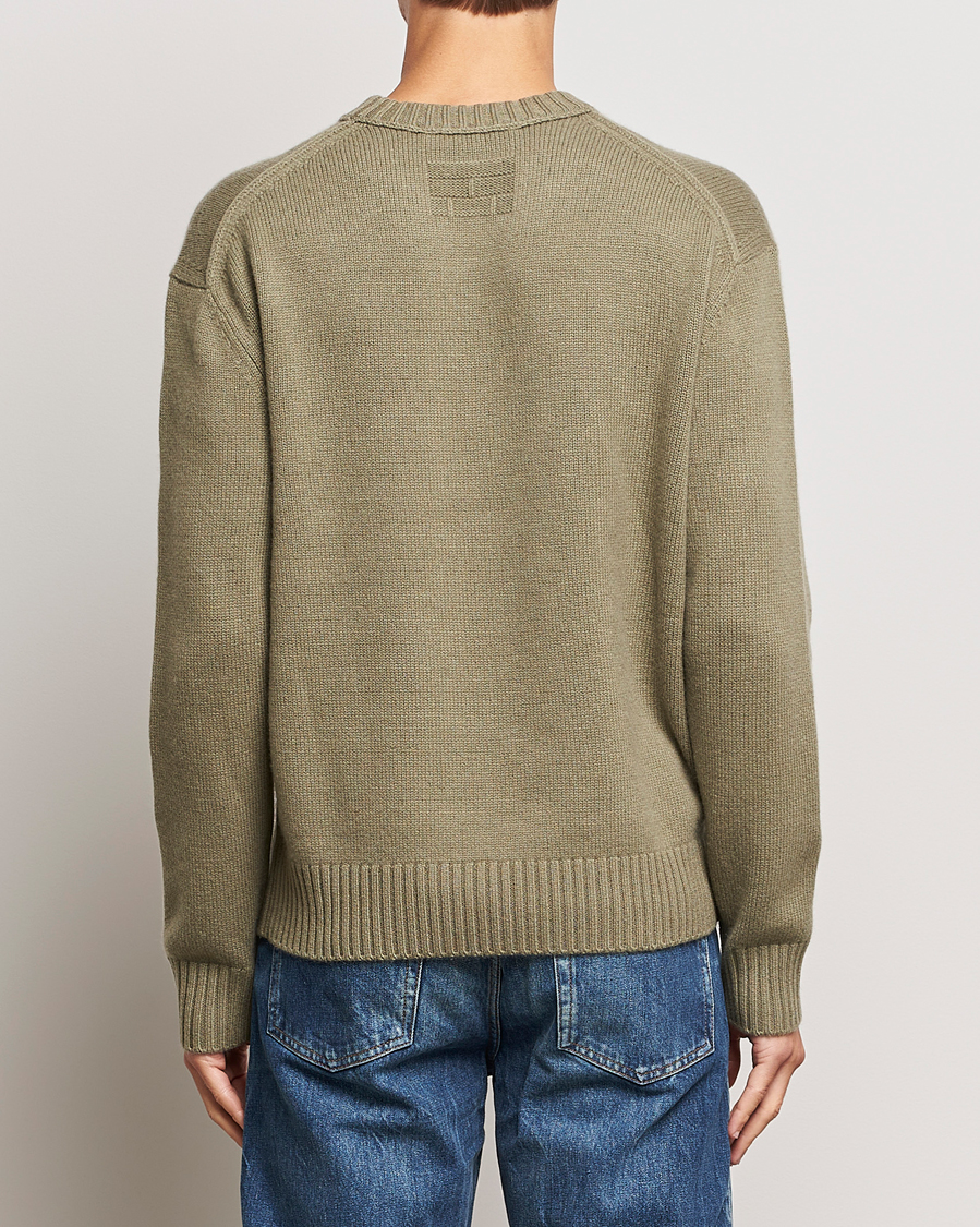 Herr | Tröjor | FRAME | Cashmere Sweater Khaki Green