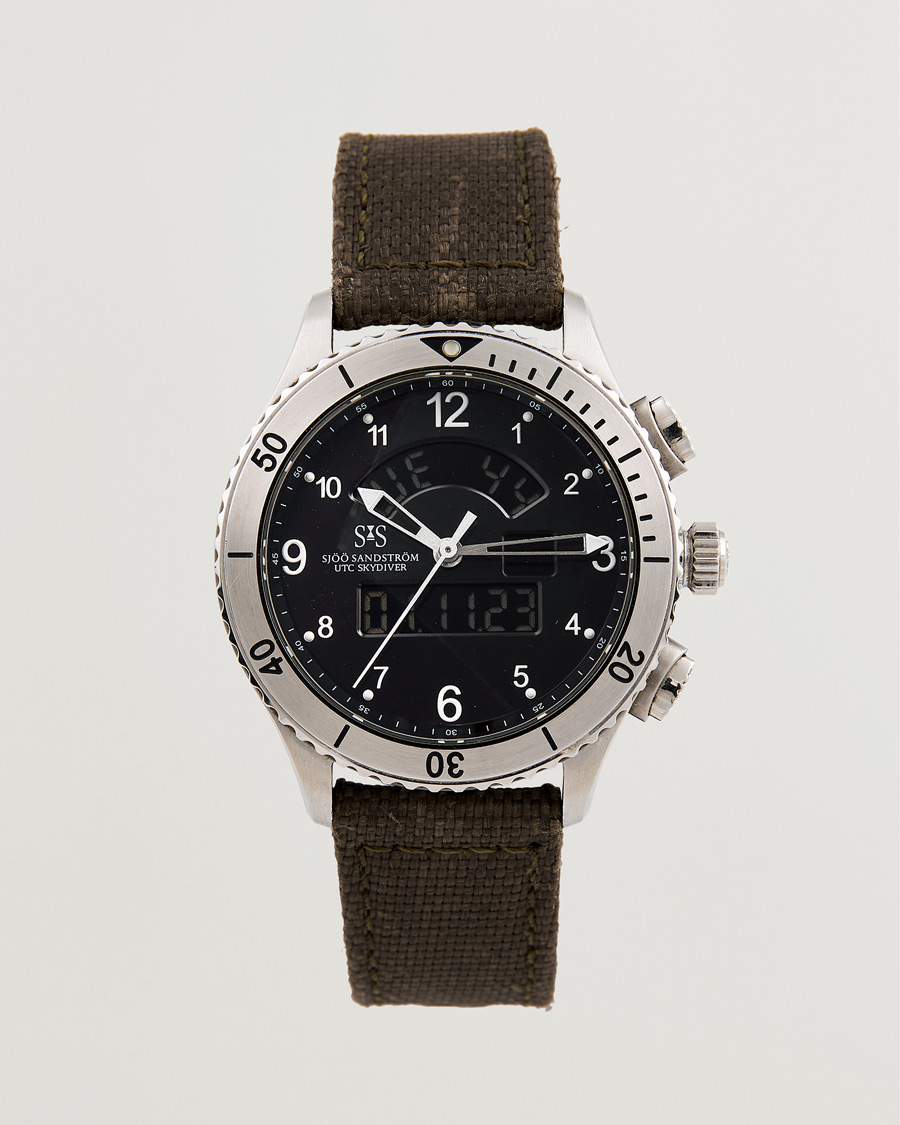 Herr | Sjöö Sandström Pre-Owned UTC Skydiver 017401 Steel Black | Sjöö Sandström Pre-Owned | UTC Skydiver 017401 Steel Black