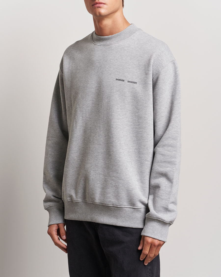 Herr | Tröjor | Samsøe Samsøe | Norsbro Crew Neck Sweatshirt Grey Melange