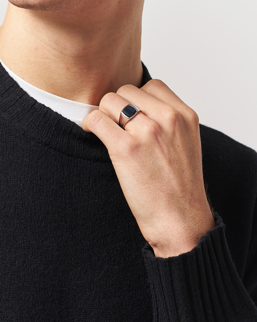 Herr | Avdelningar | Tom Wood | Kay Blue Hawk Eye Ring Silver