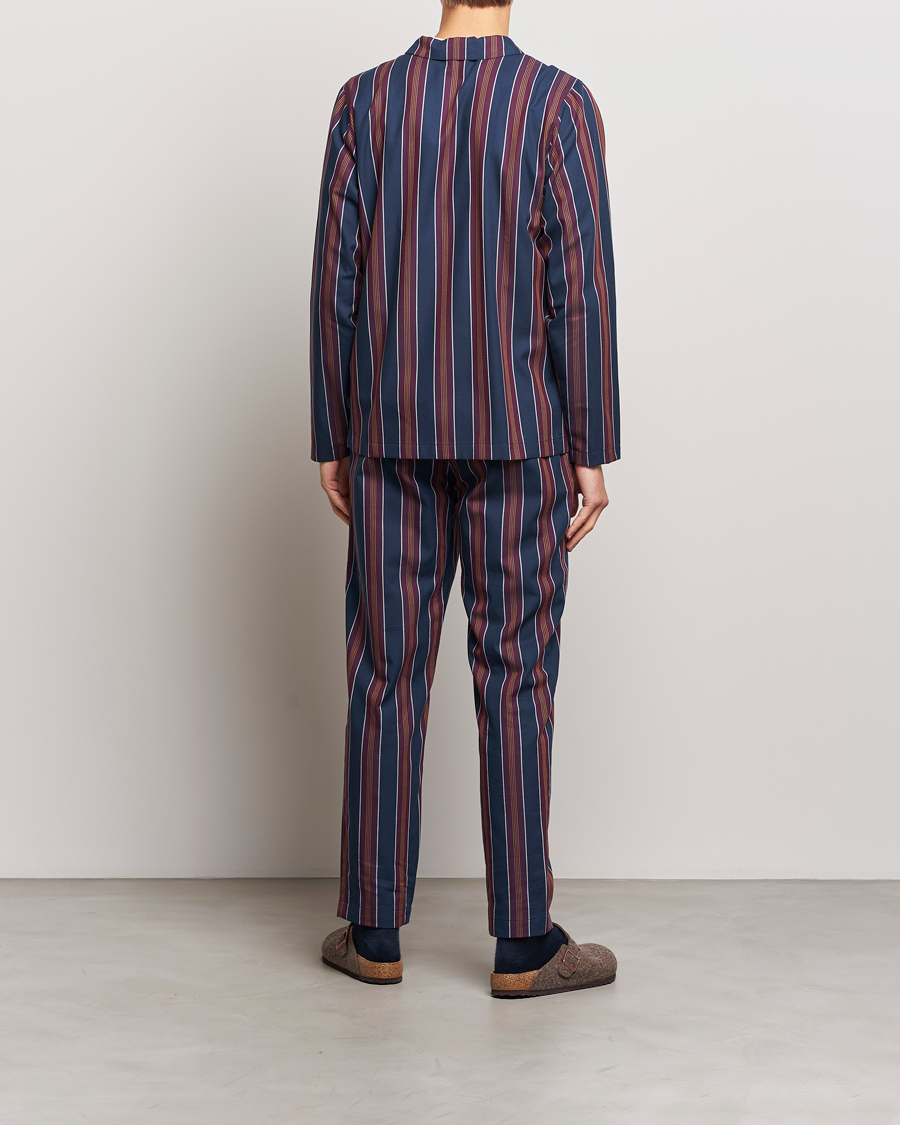 Herr | Pyjamas & Morgonrockar | Nufferton | Uno Old School Pyjama Set Navy/Orange