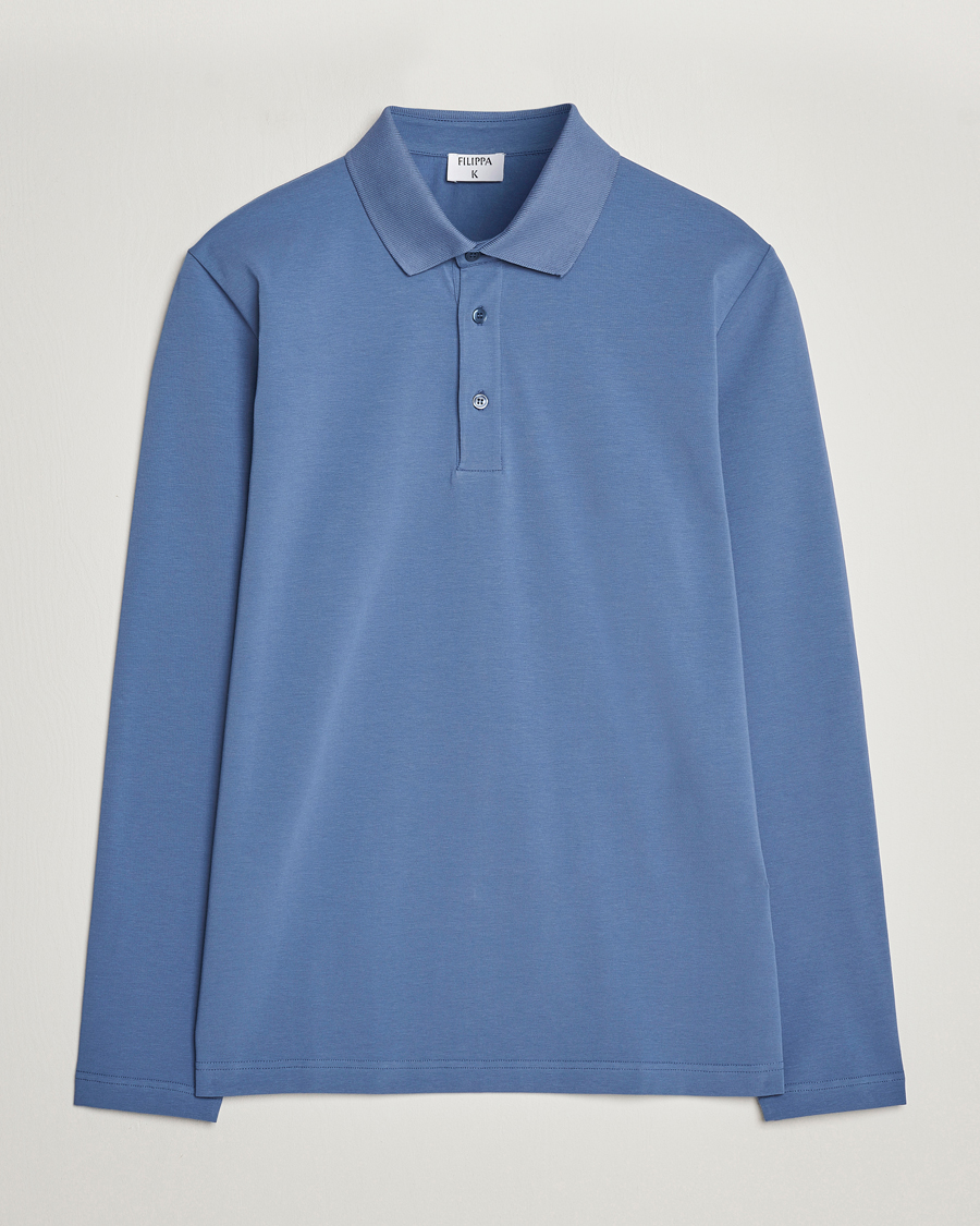 Herr | Tröjor | Filippa K | Luke Lycra Poloshirt Paris Blue