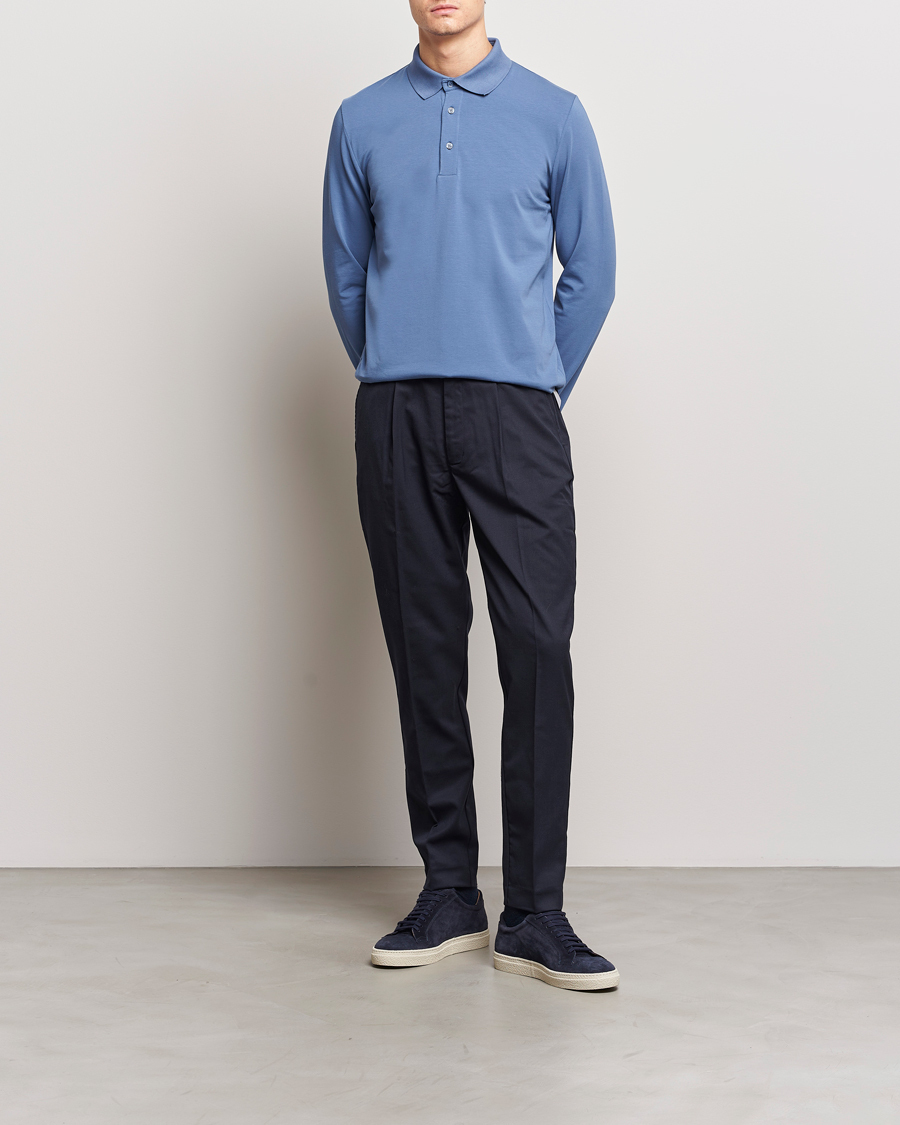 Herr | Tröjor | Filippa K | Luke Lycra Poloshirt Paris Blue