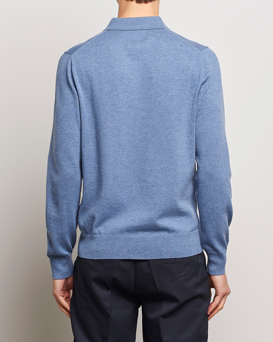 Herr | Tröjor | Filippa K | Knitted Polo Shirt Paris Blue