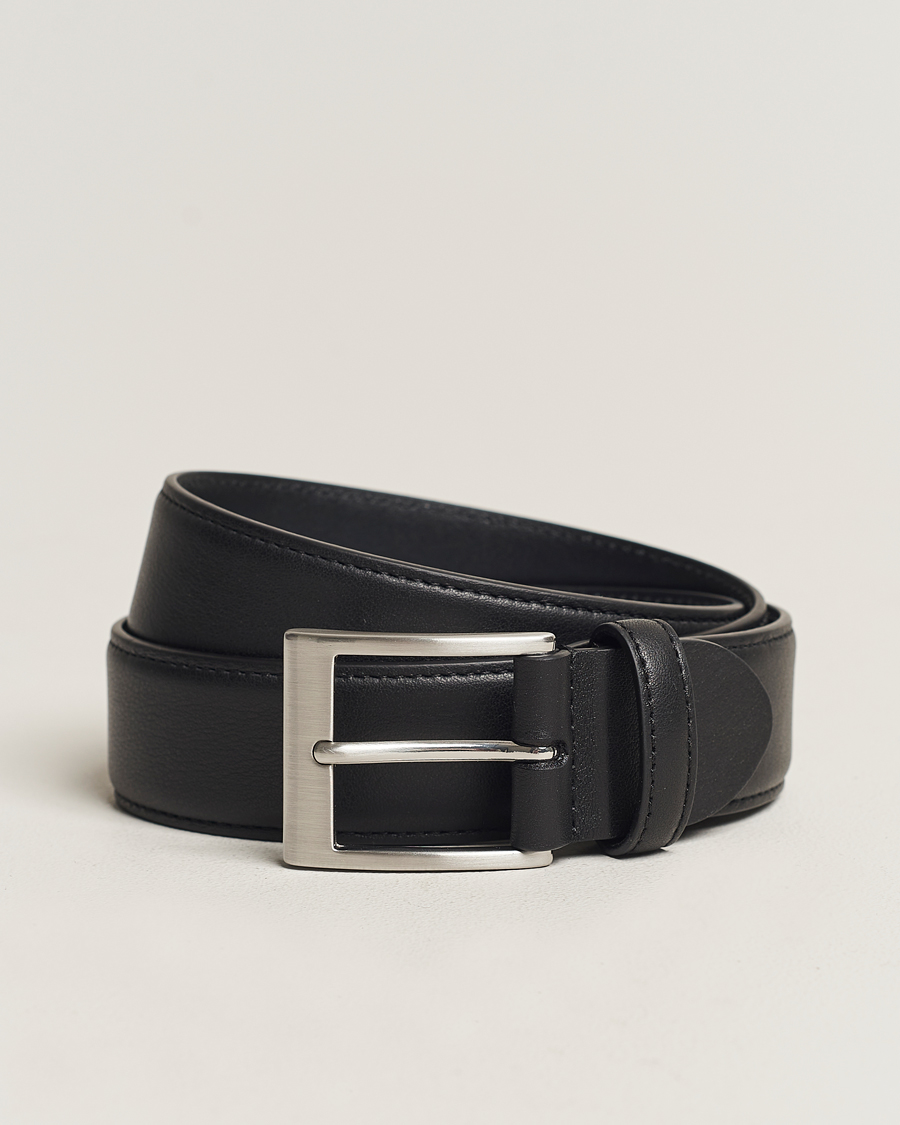 Herr | Bälten | Canali | Classic Leather Belt Black Calf