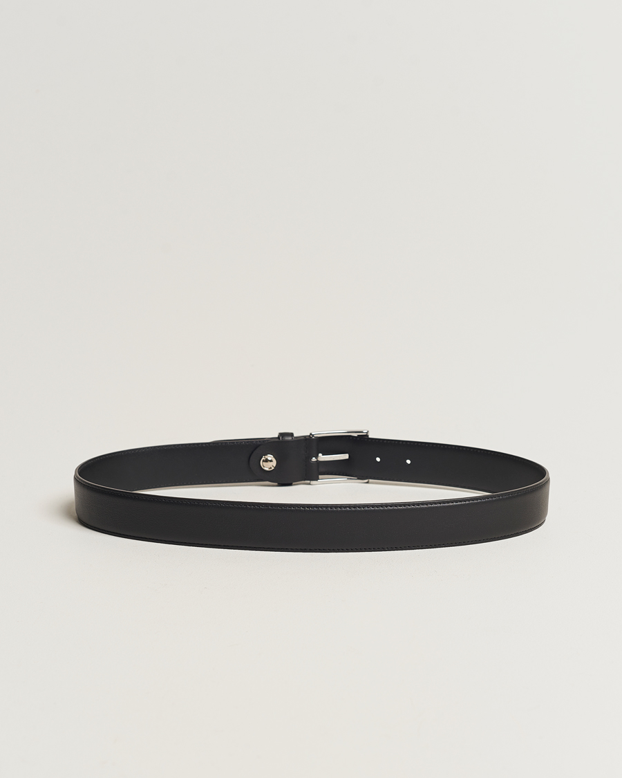 Herr | Accessoarer | Canali | Leather Belt Black Calf