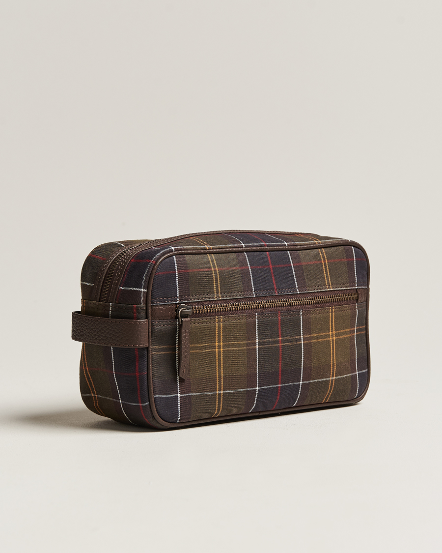 Herr | Barbour | Barbour Lifestyle | Tartan And Leather Washbag Classic Tartan