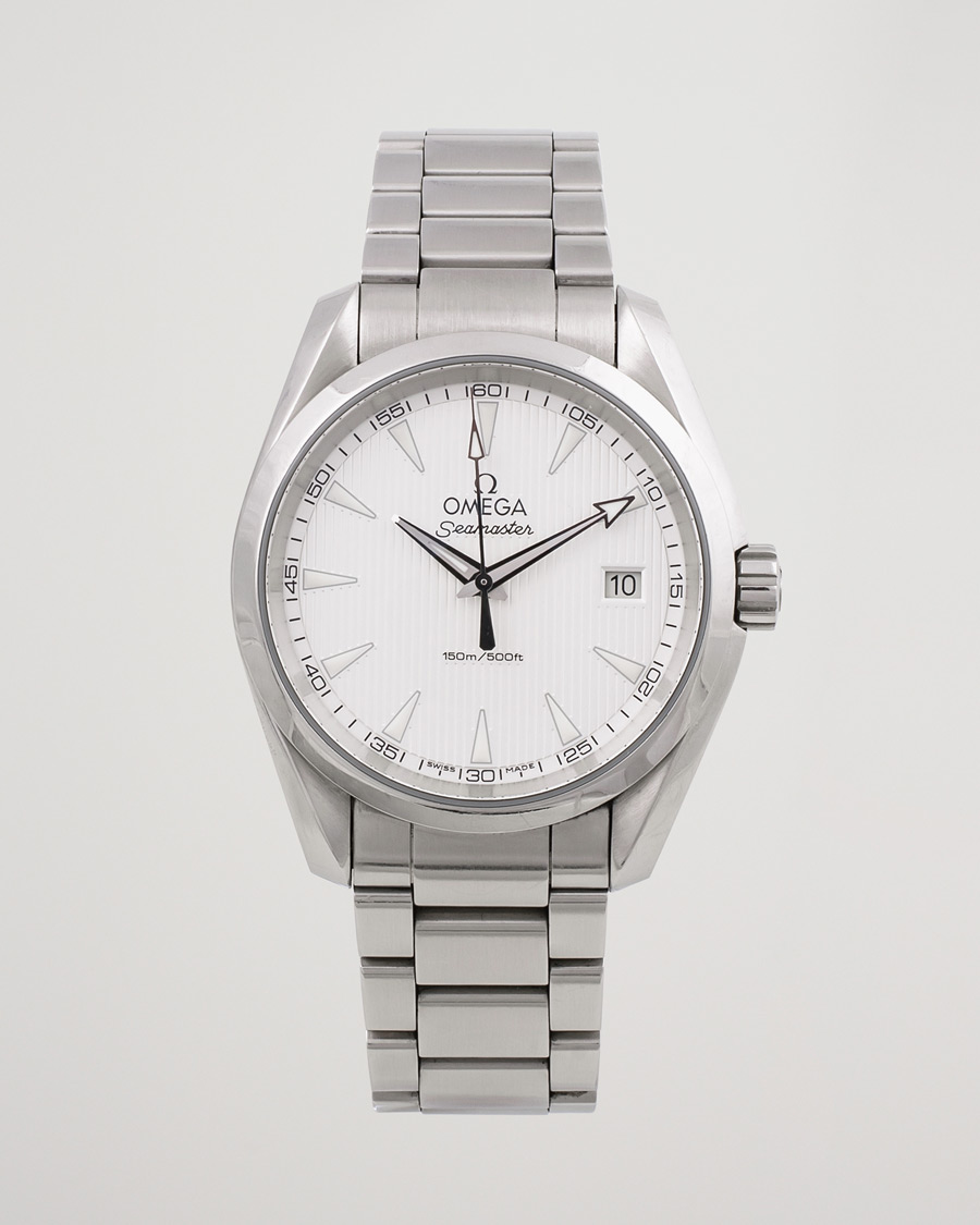 Herr | Omega Pre-Owned Seamaster Aqua Terra Steel White | Omega Pre-Owned | Seamaster Aqua Terra Steel White