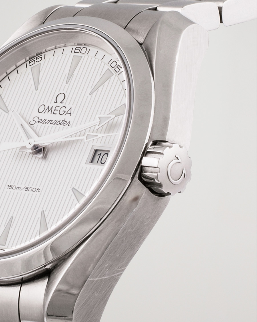 Herr | Omega Pre-Owned Seamaster Aqua Terra Steel White | Omega Pre-Owned | Seamaster Aqua Terra Steel White