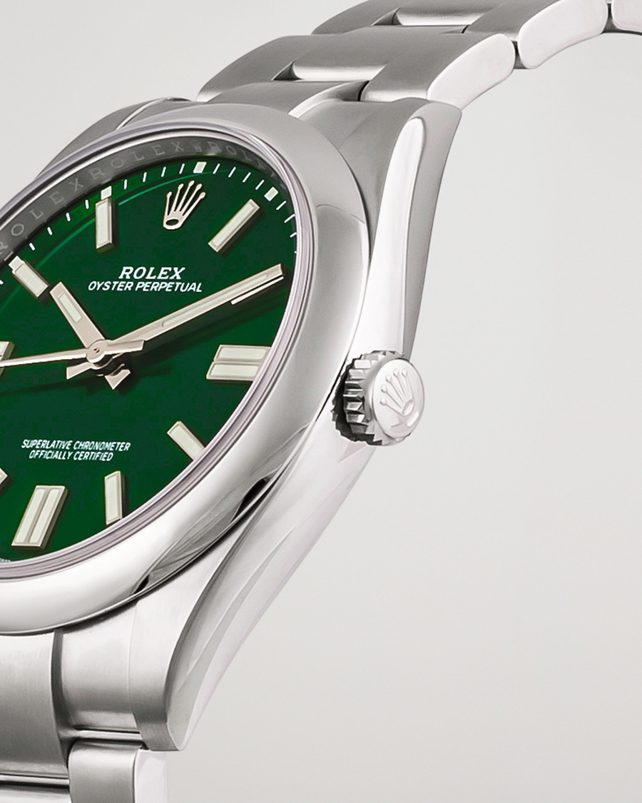 Herr | Rolex Pre-Owned Oyster Perpetual 41 Green Steel | Rolex Pre-Owned | Oyster Perpetual 41 Green Steel