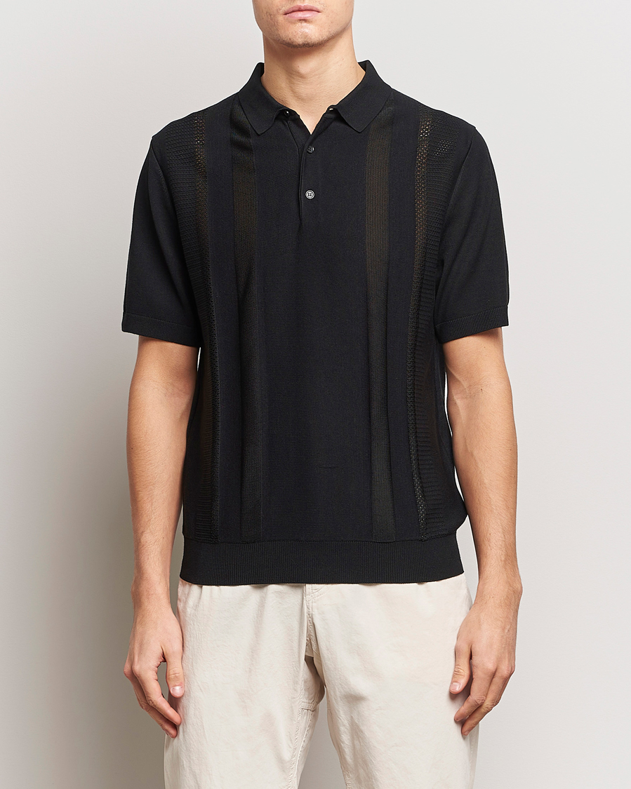 Herr | Pikéer | J.Lindeberg | Ryce Texture Blocking Polo Black