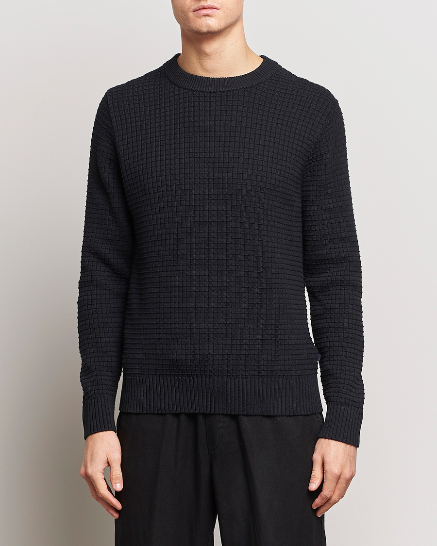 Herr | Tröjor | J.Lindeberg | Archer Structure Sweater Black