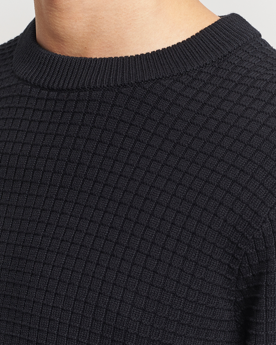Herr | Tröjor | J.Lindeberg | Archer Structure Sweater Black