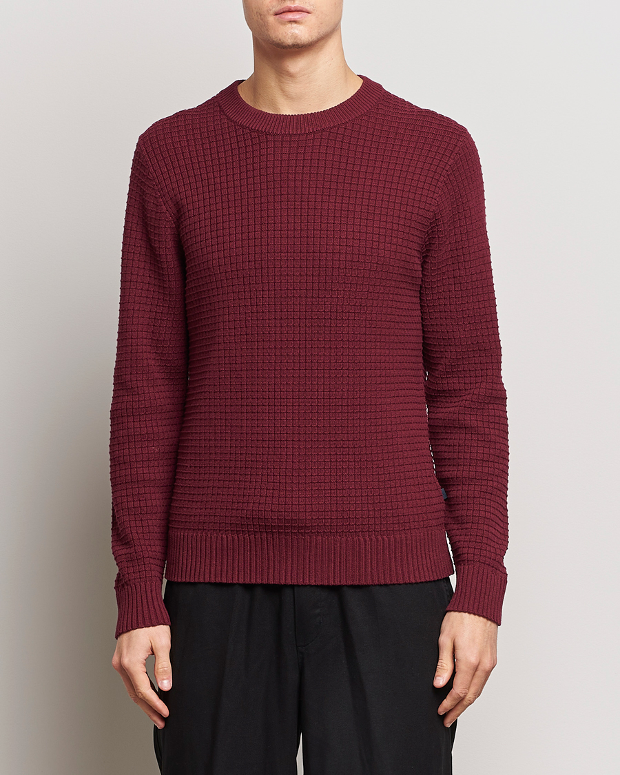 Herr | 30% rea | J.Lindeberg | Archer Structure Sweater Zinfandel