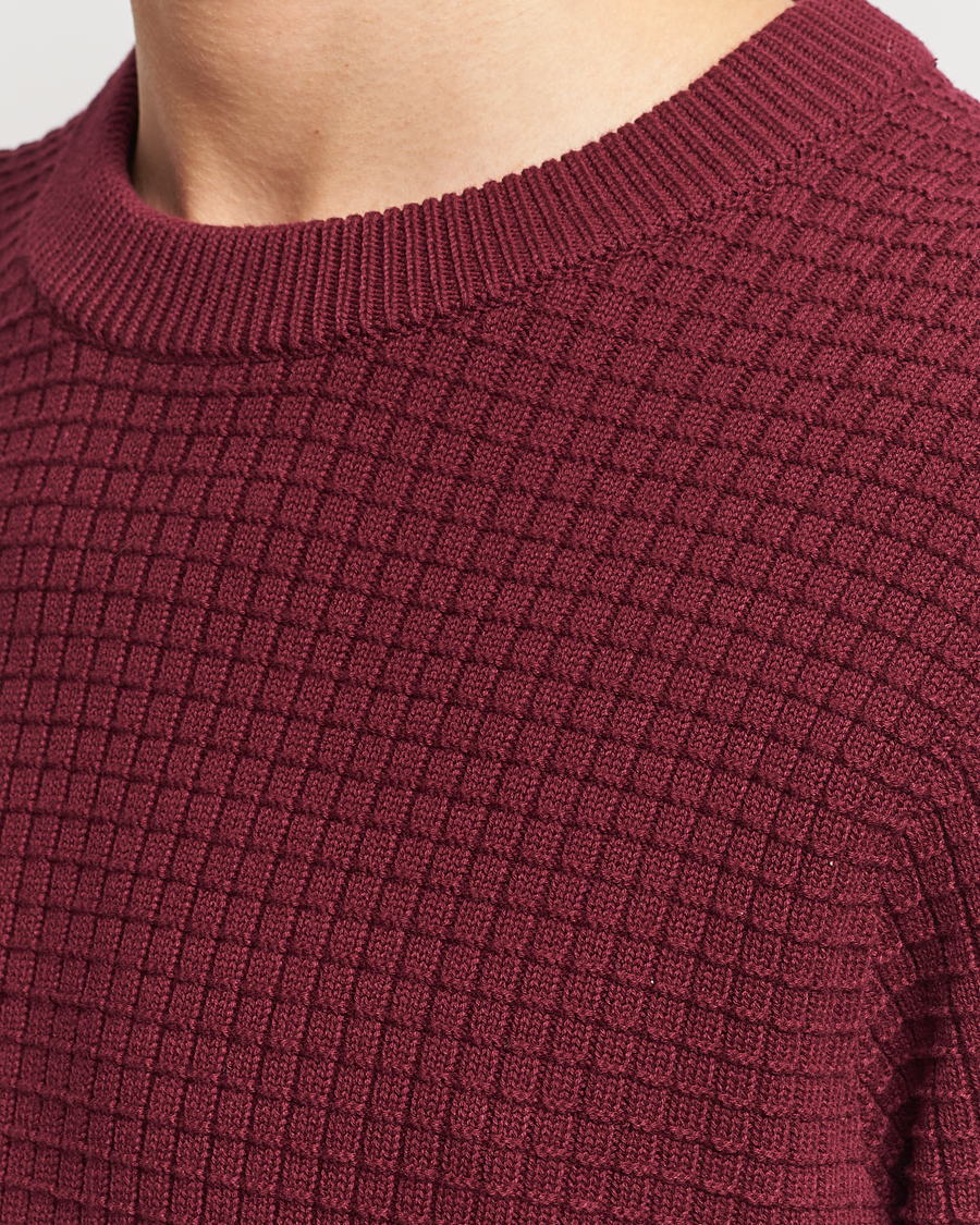 Herr | Tröjor | J.Lindeberg | Archer Structure Sweater Zinfandel