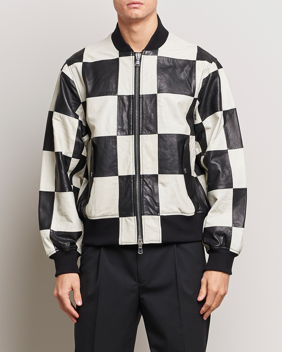 Herr | Skinnjackor | J.Lindeberg | Milan Patchwork Leather Jacket Black