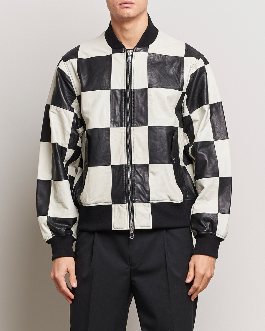 Herr | Jackor | J.Lindeberg | Milan Patchwork Leather Jacket Black