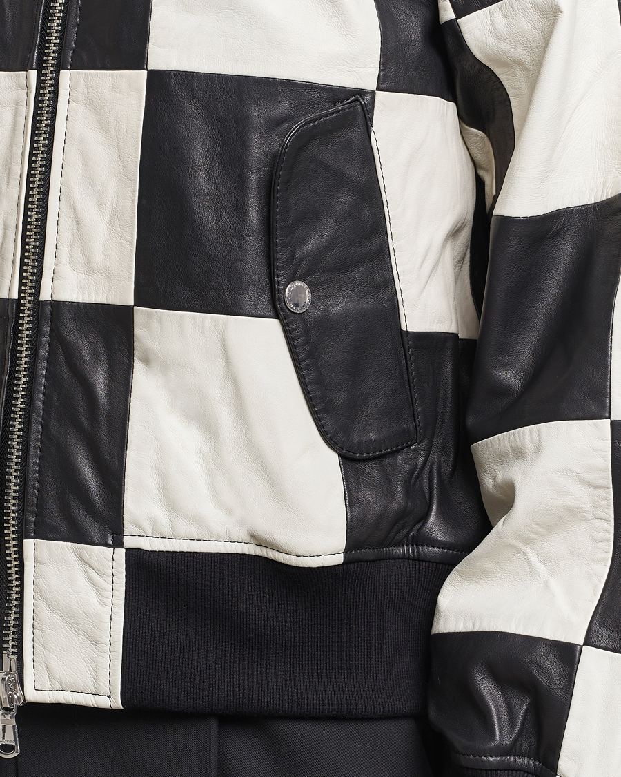 Herr | Jackor | J.Lindeberg | Milan Patchwork Leather Jacket Black
