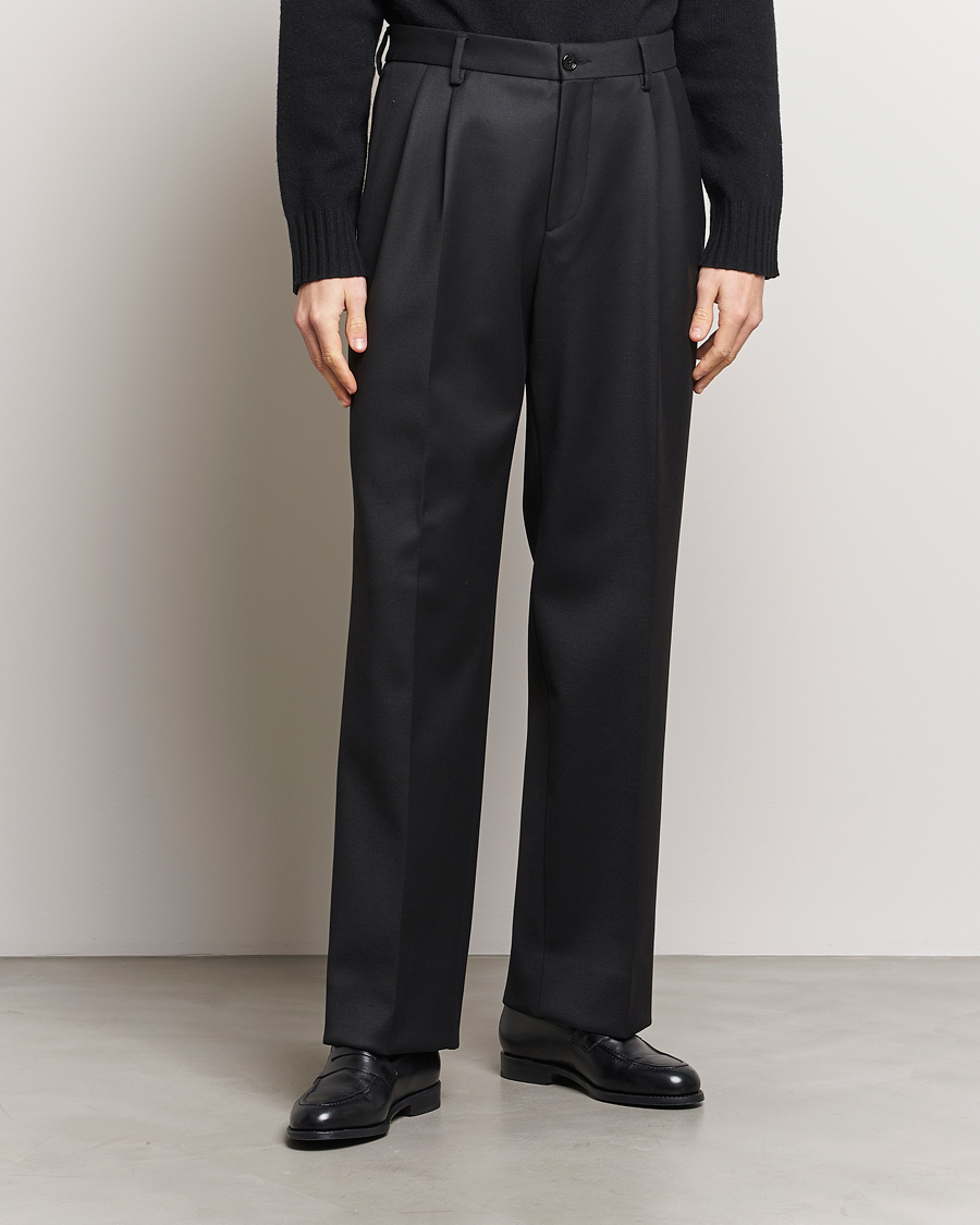Herr | Byxor | J.Lindeberg | Haij Double Pleat Pants Black