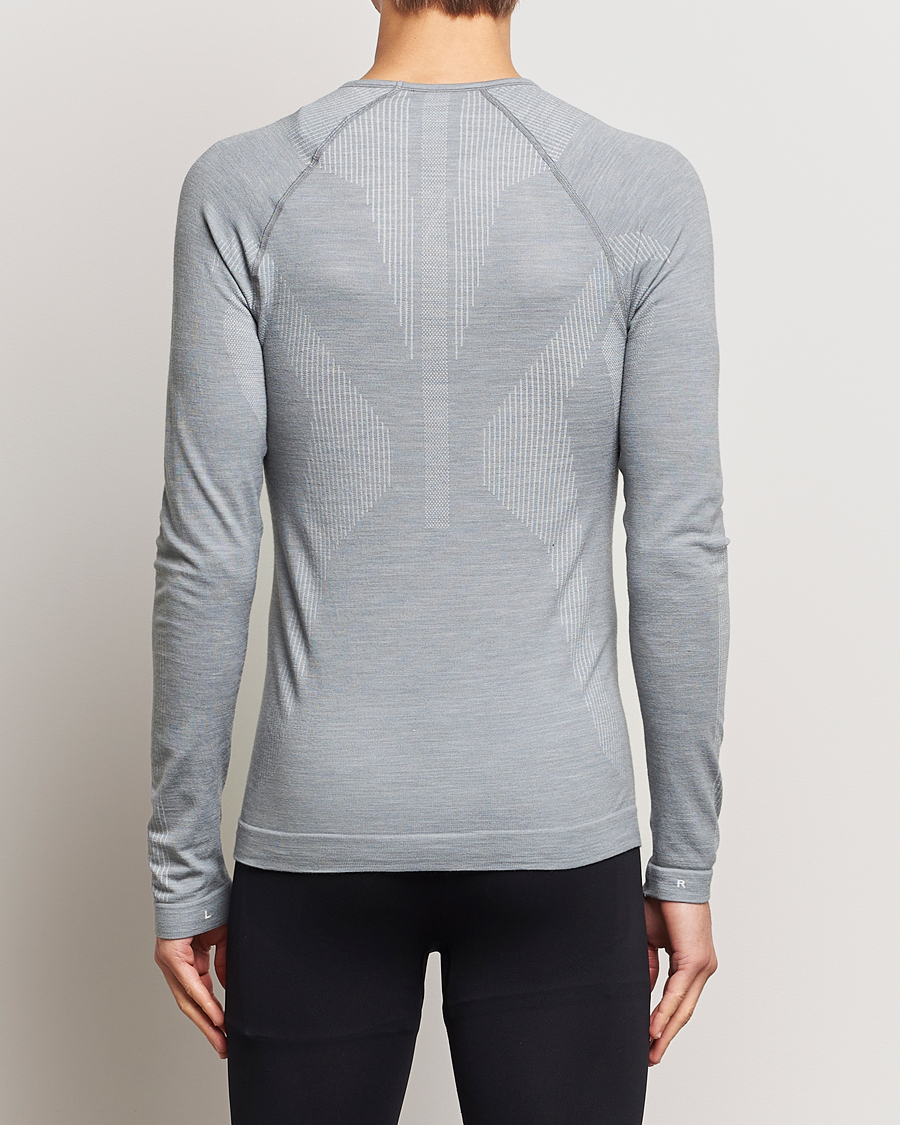 Herr | Underställ | Falke Sport | Falke Long Sleeve Wool Tech Shirt Grey Heather