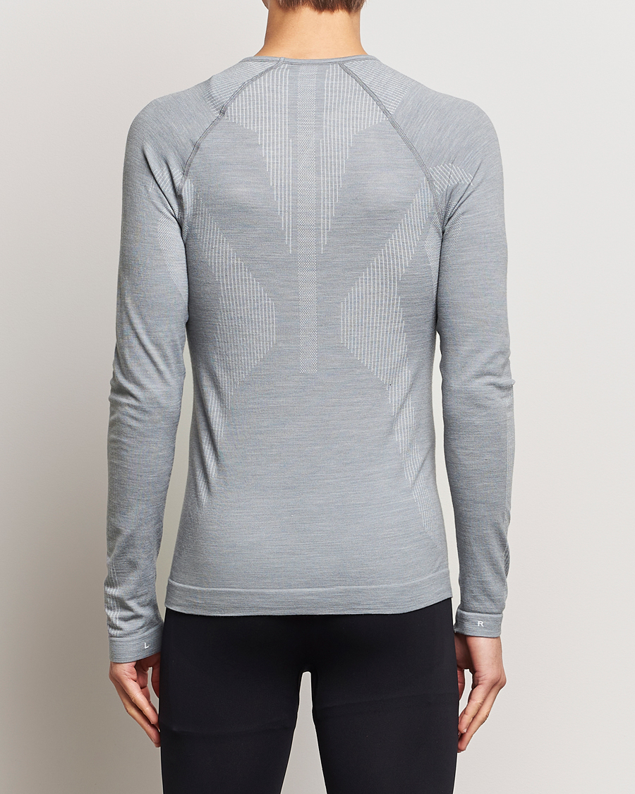 Herr | Falke Sport | Falke Sport | Falke Long Sleeve Wool Tech Shirt Grey Heather