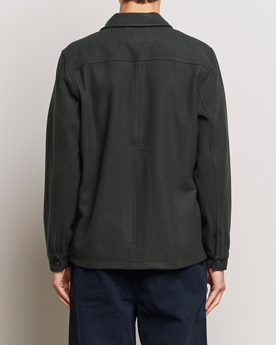 Herr | Skjortor | A Day's March | Original Wool Overshirt Seaweed