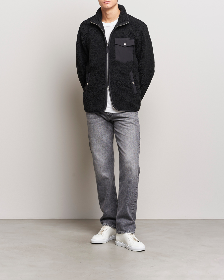 Herr | Tröjor | A Day's March | Tone Pile Fleece Jacket Black