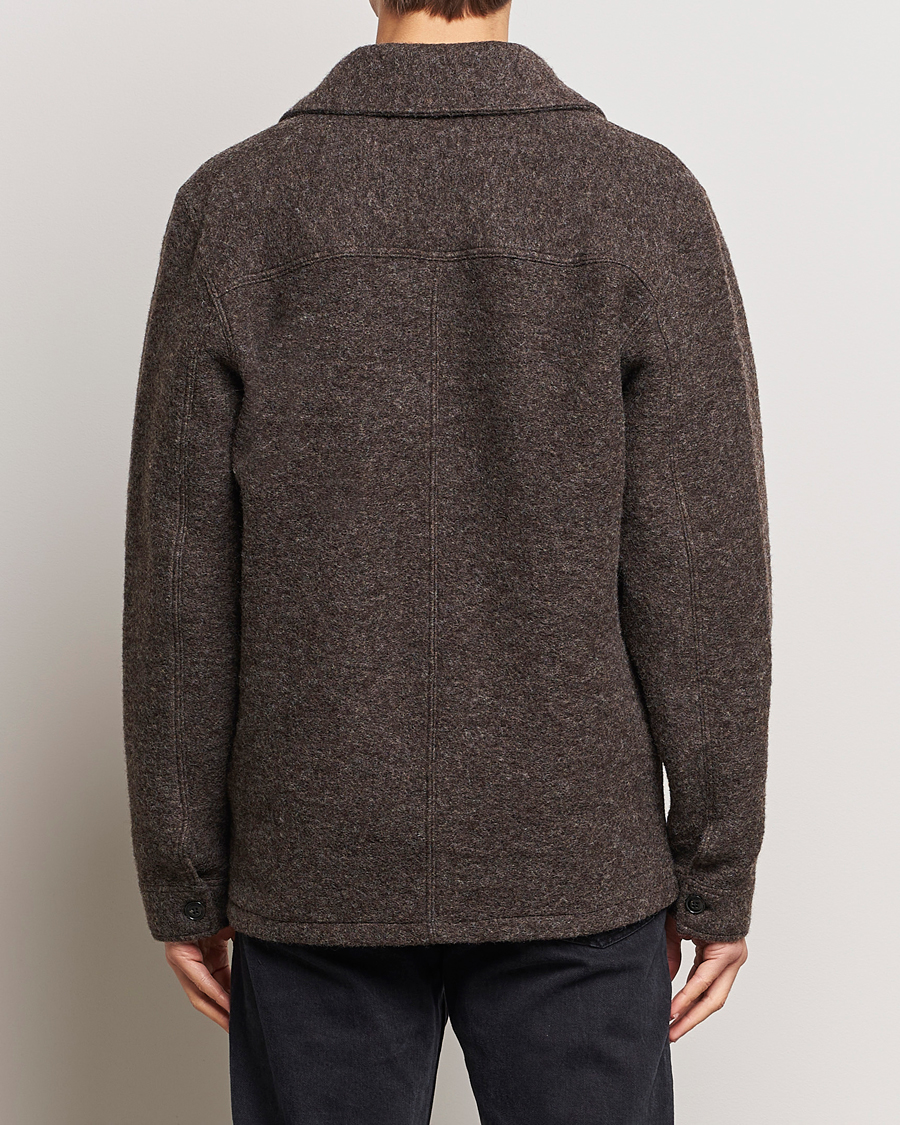 Herr | Skjortor | A Day's March | Chaumont Heavy Wool Overshirt Taupe