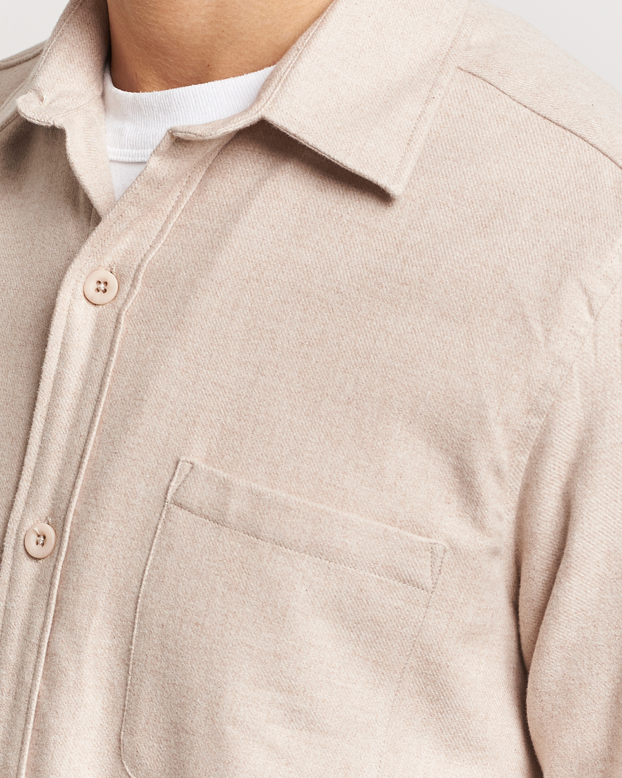 Herr | Skjortor | A Day's March | Redhill Heavy Flanell Shirt Sand