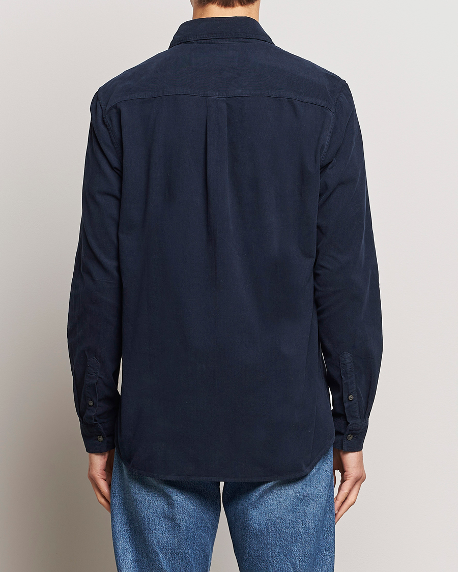Herr | Skjortor | A Day's March | Daintree Baby Cord Shirt Navy