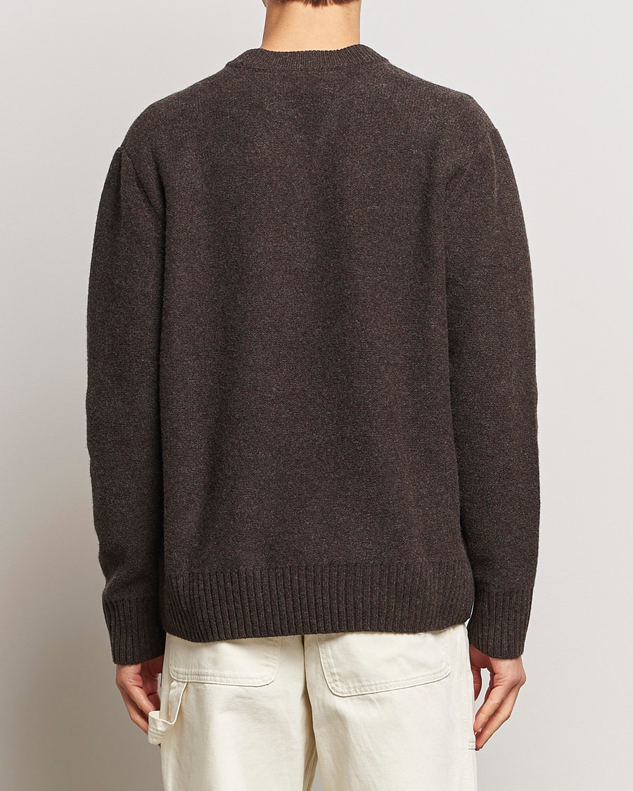 Herr | Tröjor | A Day's March | Tietar Boiled Merino Sweater Java Brown