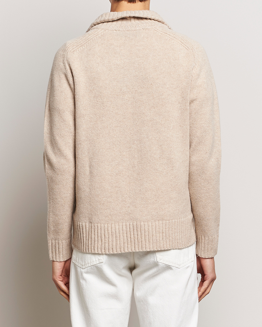 Herr | Tröjor | A Day's March | Cullan Wool Half-Zip Sand