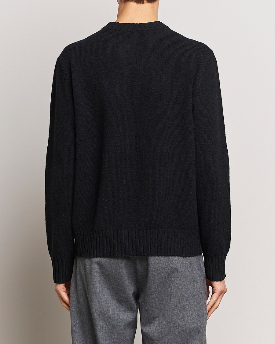 Herr | Tröjor | A Day's March | Marlow Lambswool Crew Black