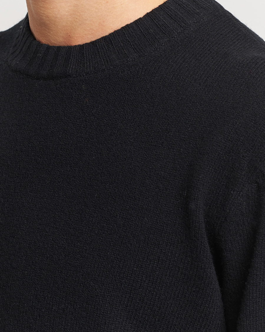 Herr | Tröjor | A Day's March | Marlow Lambswool Crew Black
