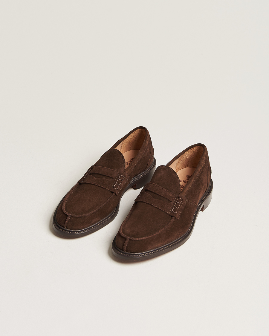 Herr |  | Tricker's | James Penny Loafers Chocolate Suede