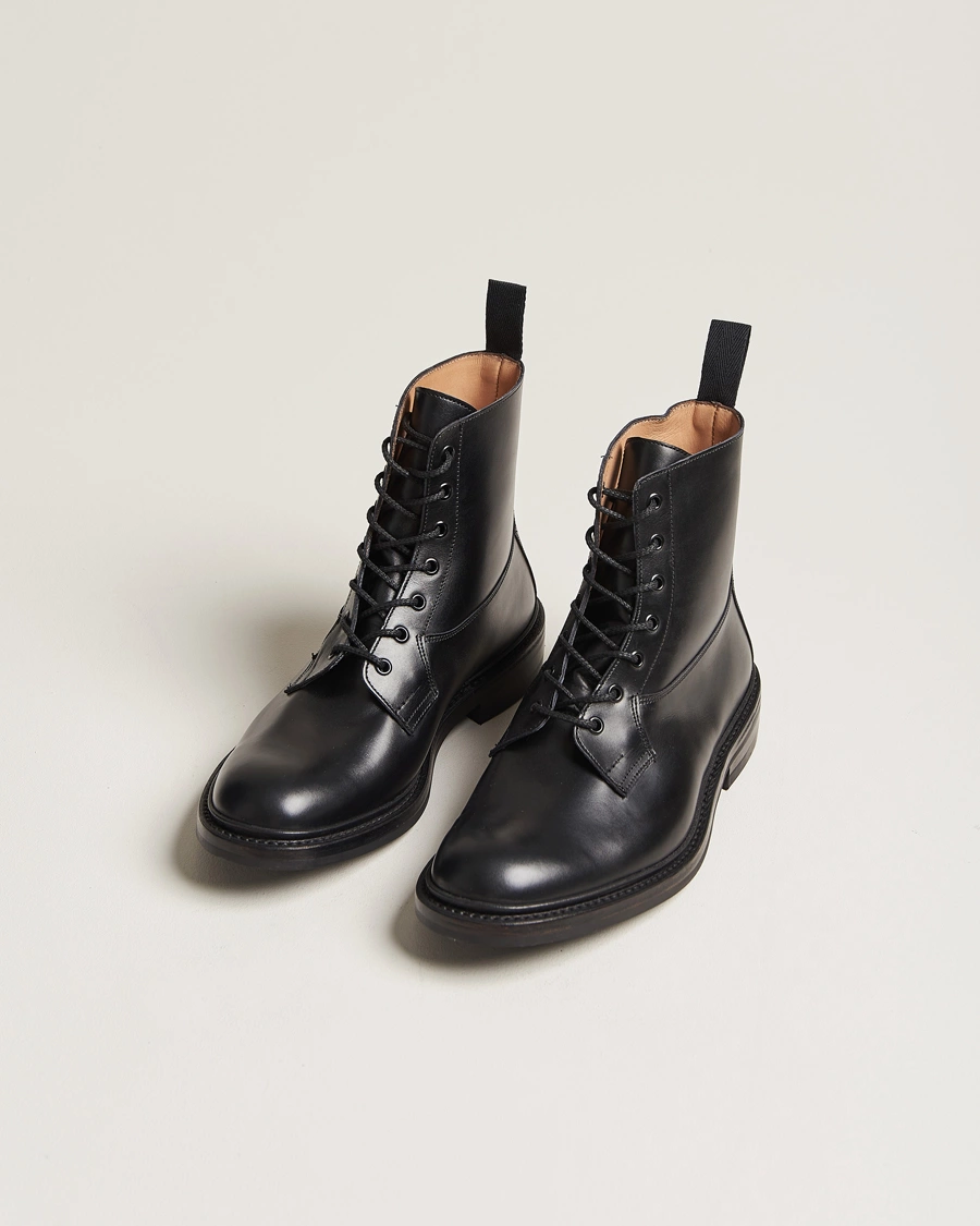 Herr | Snörkängor | Tricker's | Burford Dainite Country Boots Black Calf