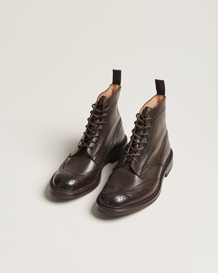 Herr | Kängor | Tricker's | Stow Dainite Country Boots Espresso Calf