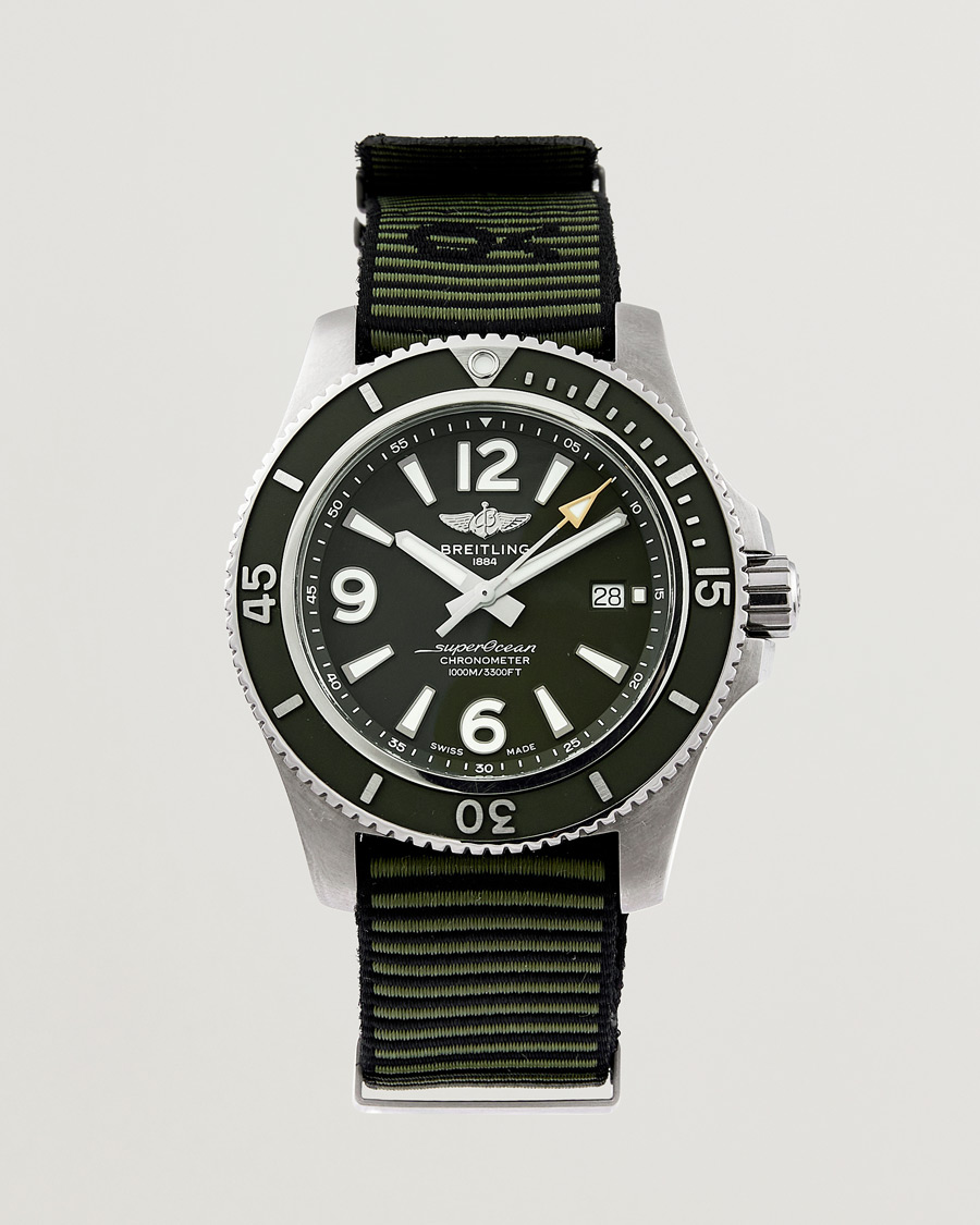 Herr | Breitling Pre-Owned Superocean 44 Outerknown A17367 Steel Green | Breitling Pre-Owned | Superocean 44 Outerknown A17367 Steel Green