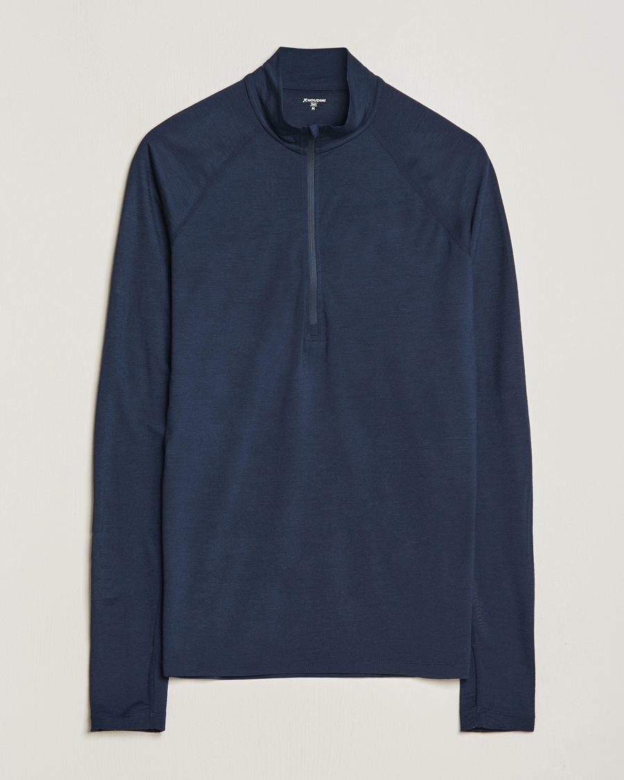 Herr | Tröjor | Houdini | Desoli Merino Light Half Zip Blue Illusion