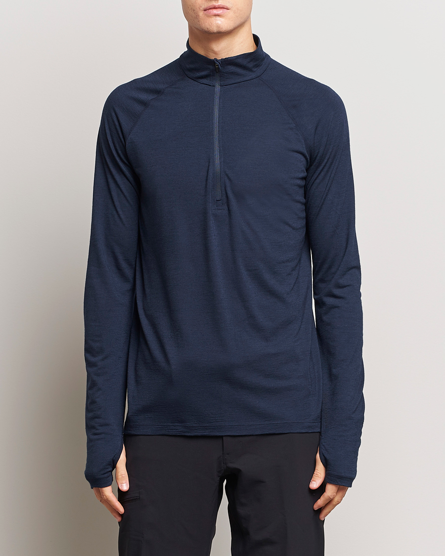Herr | Tröjor | Houdini | Desoli Merino Light Half Zip Blue Illusion