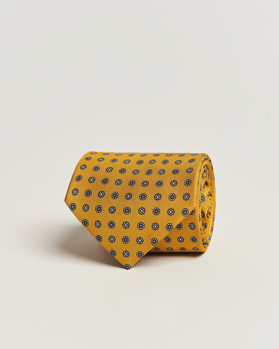 Herr |  | E. Marinella | 3-Fold Printed Silk Tie Yellow