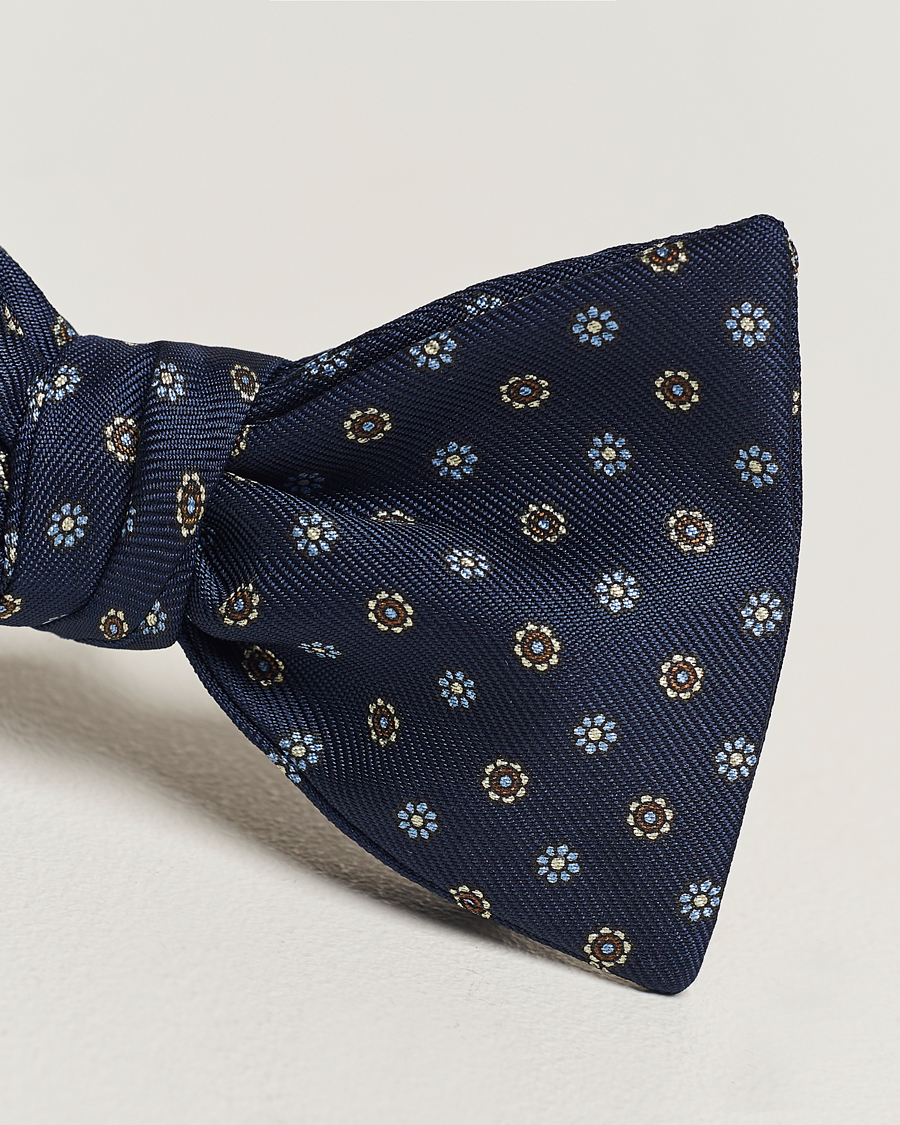 Herr | E. Marinella Silk Bow Tie Navy | E. Marinella | Silk Bow Tie Navy
