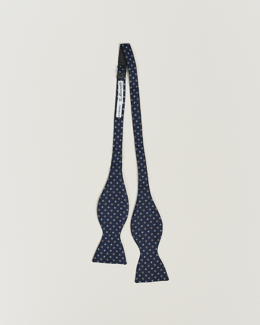 Herr | E. Marinella Silk Bow Tie Navy | E. Marinella | Silk Bow Tie Navy